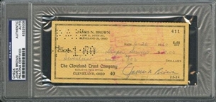 1960 Jim Brown Full Name Signed Check